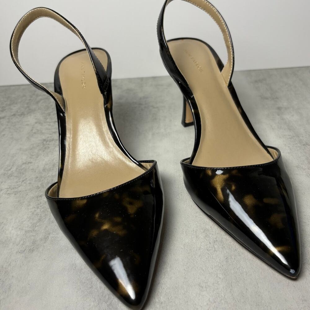 Ann Taylor Kerry Tortoiseshell Print Slingback Pumps Women's Size 10M
